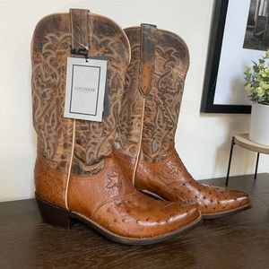 LUCCHESE WOMEN'S AUGUSTA EXOTIC OSTRICH  BOOTS